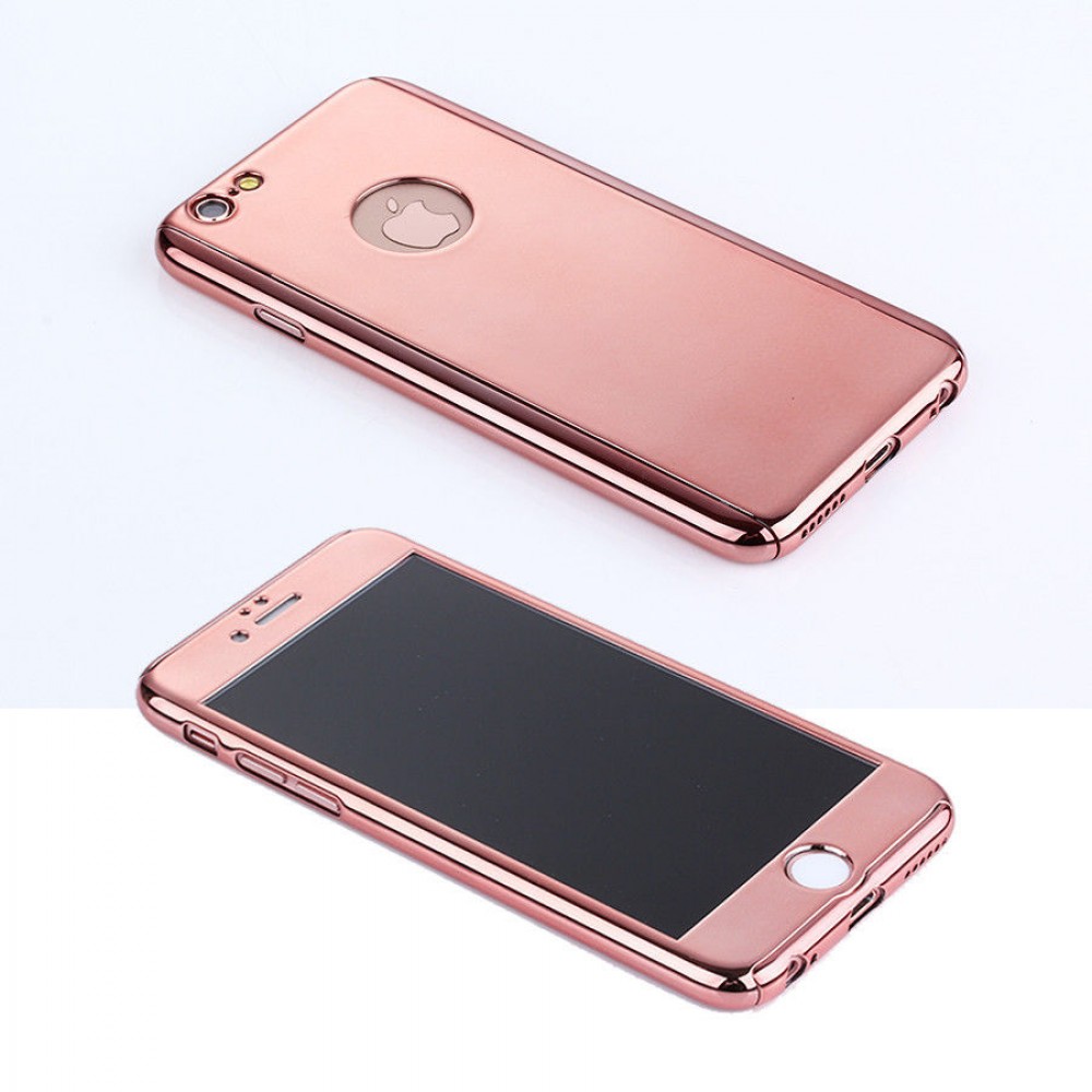 Hülle iPhone X / Xs - 360° Full Body Mirror - Rosa