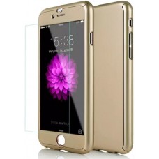 Hülle iPhone X / Xs - 360° Full Body - Gold