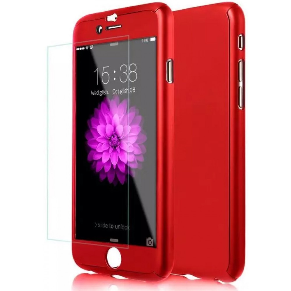 Coque iPhone X / Xs - 360° Full Body - Rouge