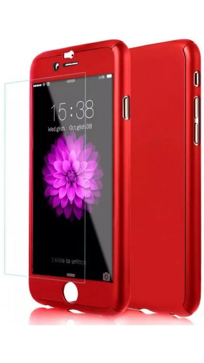 Coque iPhone X / Xs - 360° Full Body - Rouge