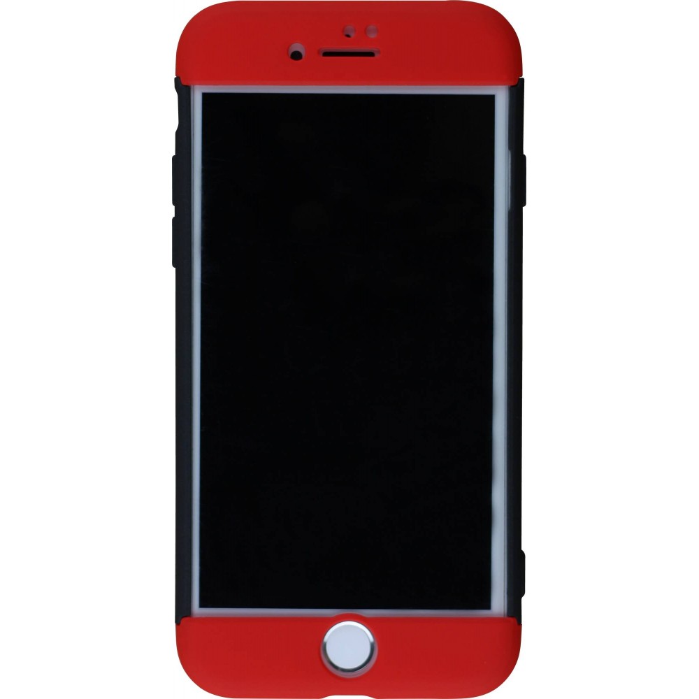 Hülle iPhone Xs Max - 360° Full Body schwarz - Rot