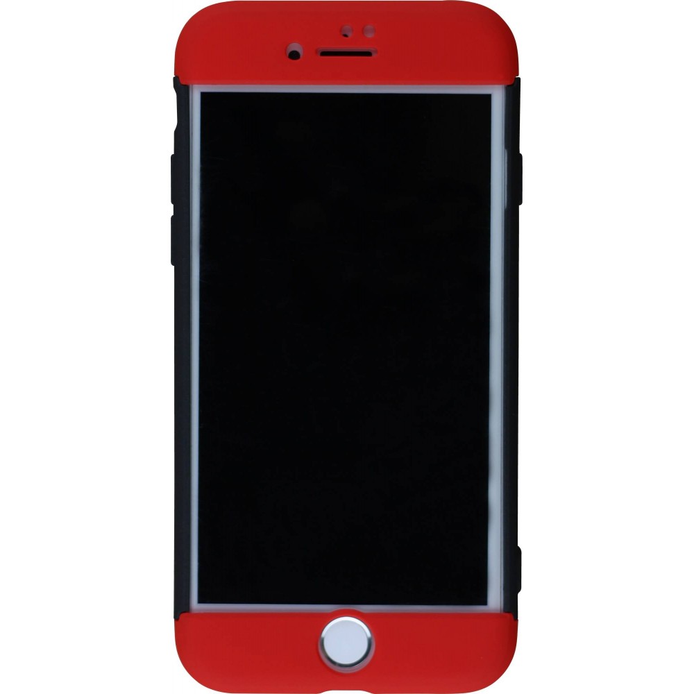 Coque iPhone Xs Max - 360° Full Body noir - Rouge