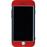 Hülle iPhone Xs Max - 360° Full Body schwarz - Rot