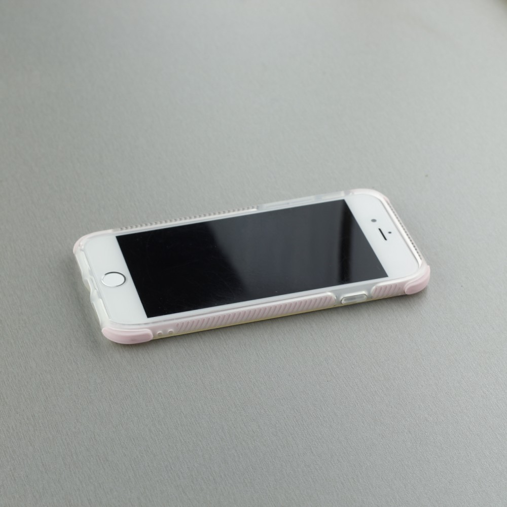 Coque iPhone 7 / 8 / SE (2020, 2022) - Bumper Stripes - Rose