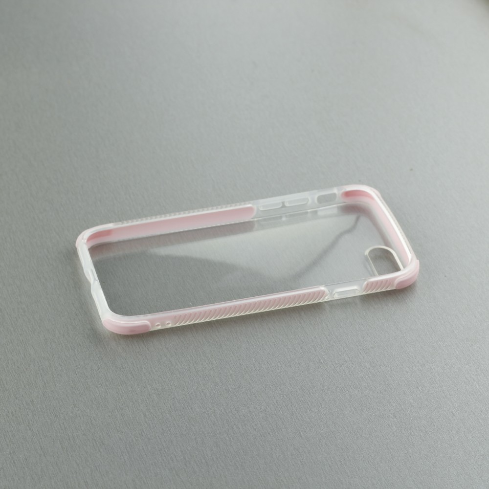 Coque iPhone 7 / 8 / SE (2020, 2022) - Bumper Stripes - Rose