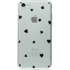 Coque iPhone XR - Gel petit coeur - Noir