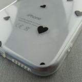 Coque iPhone XR - Gel petit coeur - Noir