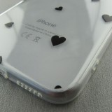Hülle iPhone XR - Gummi kleines Herz - Schwarz