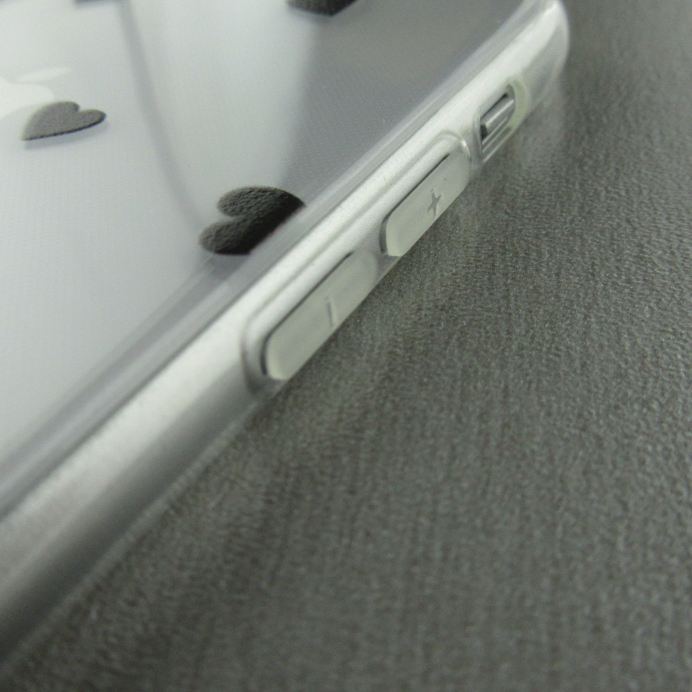 Hülle iPhone XR - Gummi kleines Herz - Schwarz