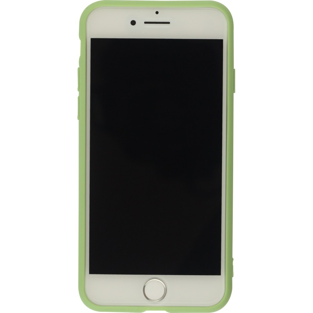 Hülle iPhone 7 Plus / 8 Plus - Silikon Mat Herz - Hellgrün