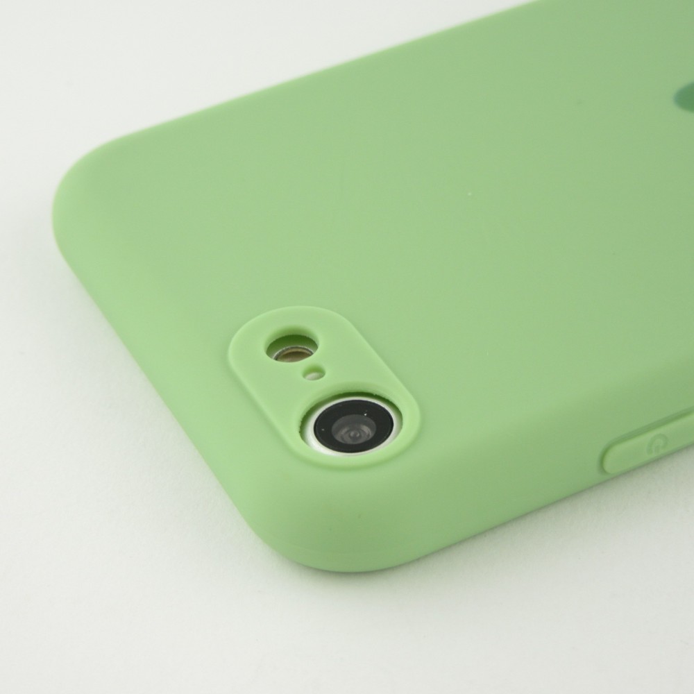 Coque iPhone 7 / 8 / SE (2020, 2022) - Silicone Mat Coeur vert clair