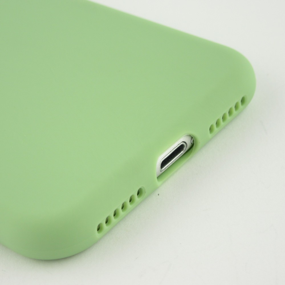 Coque iPhone 7 / 8 / SE (2020, 2022) - Silicone Mat Coeur vert clair