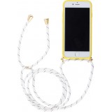 Hülle iPhone 7 / 8 / SE (2020, 2022) - Bio Eco-Friendly Vegan mit Handykette Necklace - Gelb