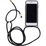 Hülle iPhone 7 / 8 / SE (2020, 2022) - Bio Eco-Friendly Vegan mit Handykette Necklace - Schwarz