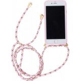 Hülle iPhone Xs Max - Bio Eco-Friendly Vegan mit Handykette Necklace - Rosa