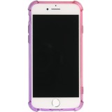 Coque iPhone 7 / 8 / SE (2020, 2022) - Bumper Rainbow Silicone anti-choc avec bords protégés -  rose - Violet