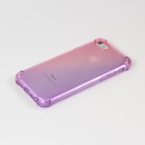 Coque iPhone 7 / 8 / SE (2020, 2022) - Bumper Rainbow Silicone anti-choc avec bords protégés -  rose - Violet