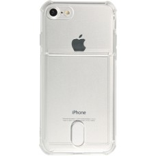 Hülle iPhone 7 / 8 / SE (2020, 2022) - Gummi Bumper Kartenhalter - Transparent