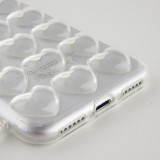 Coque iPhone 7 / 8 / SE (2020, 2022) - Gel coeurs 3D - Transparent