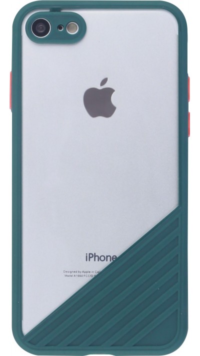 Coque iPhone 7 / 8 / SE (2020, 2022) - Glass Line - Vert foncé