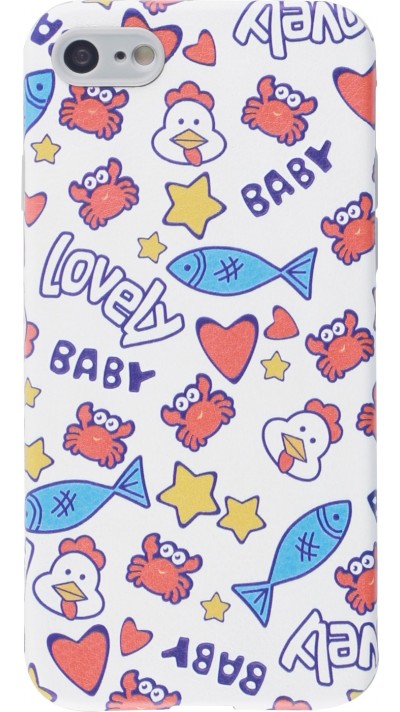 Coque iPhone 7 / 8 / SE (2020, 2022) - Silicone Lovely Baby - Blanc