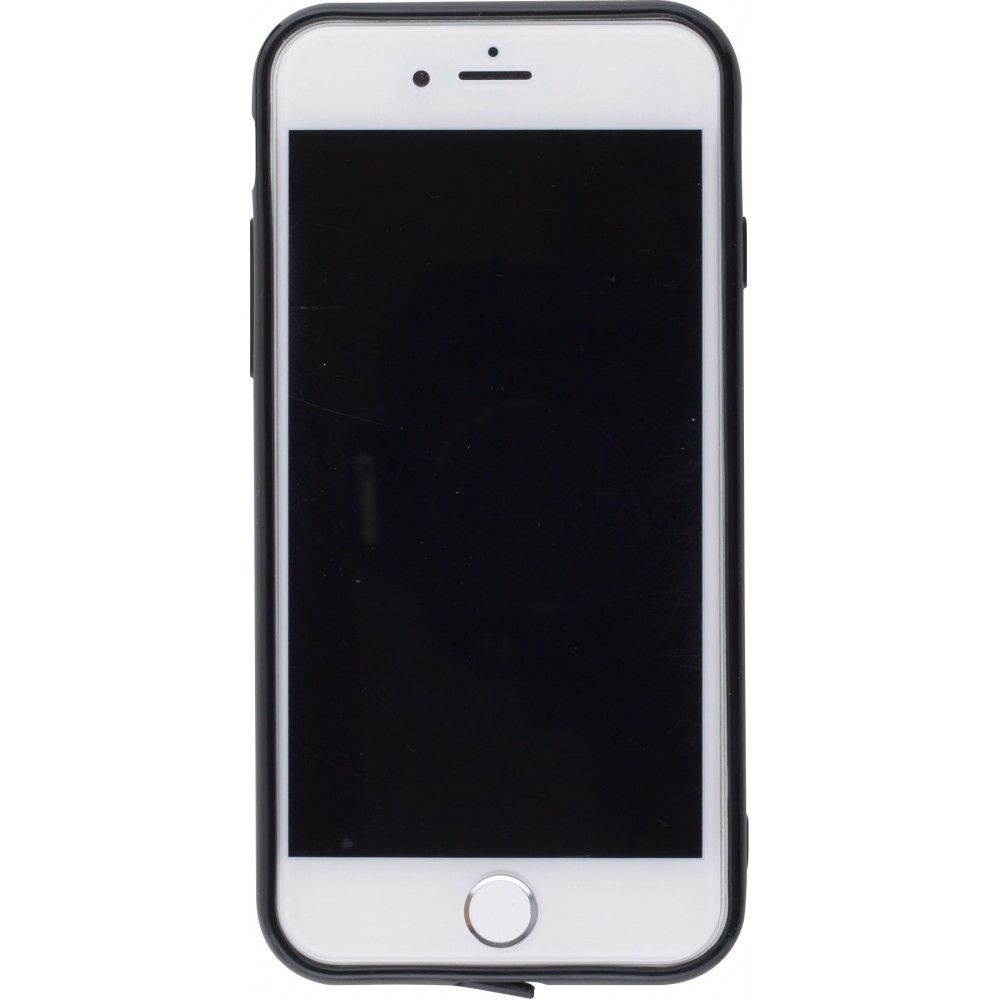 Coque iPhone 7 / 8 / SE (2020, 2022) - Miroir bords en silicone noirs
