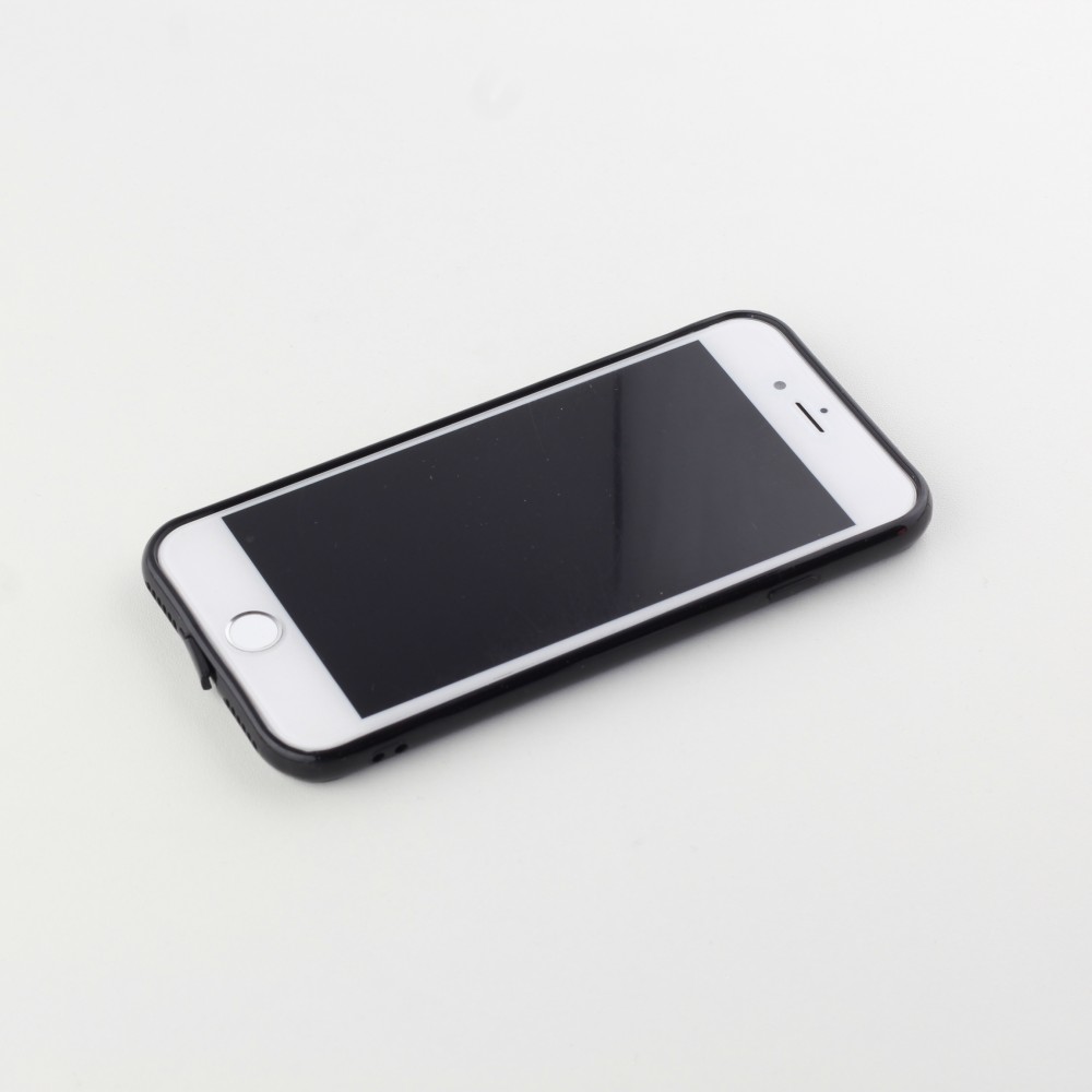 Coque iPhone 7 / 8 / SE (2020, 2022) - Miroir bords en silicone noirs