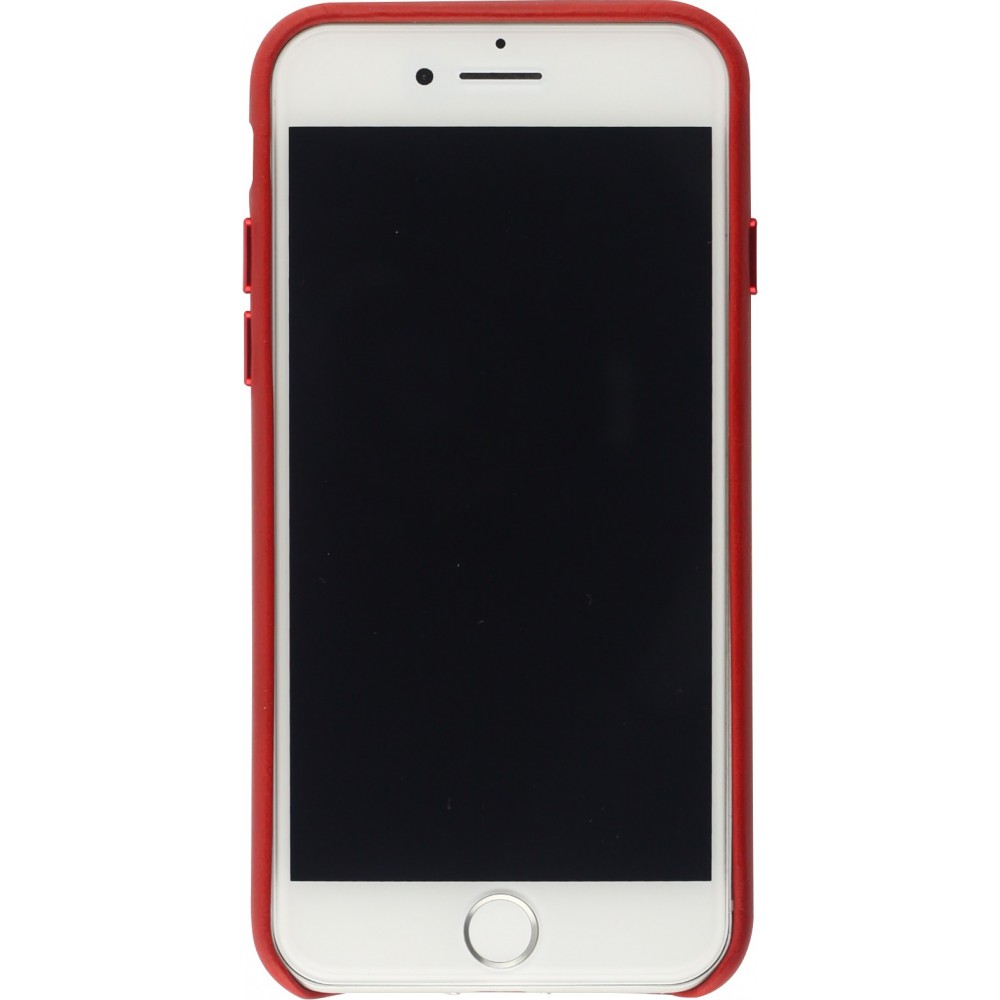 Coque iPhone 7 / 8 / SE (2020, 2022) - Qialino cuir véritable - Rouge
