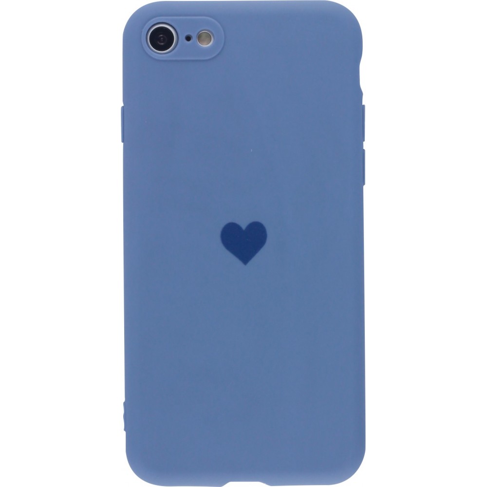 Coque iPhone 7 / 8 / SE (2020, 2022) - Silicone Mat Coeur - Lavande