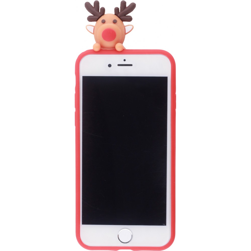 Coque iPhone 7 Plus / 8 Plus - Silicone Noël renne 3D