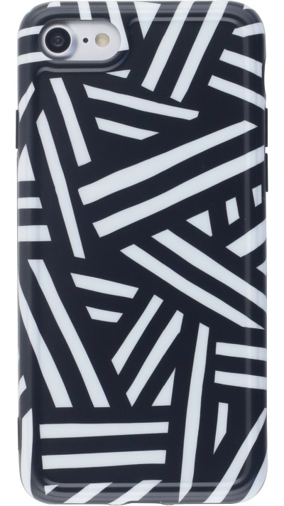 Coque iPhone 7 / 8 / SE (2020, 2022) - Silicone Zebra Stripes