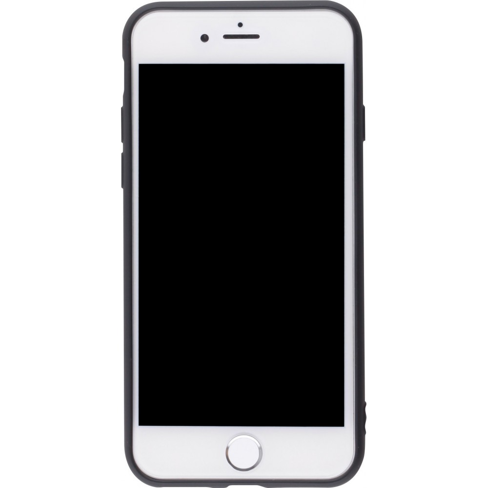 Coque iPhone 7 / 8 / SE (2020, 2022) - Soft Touch avec anneau - Noir