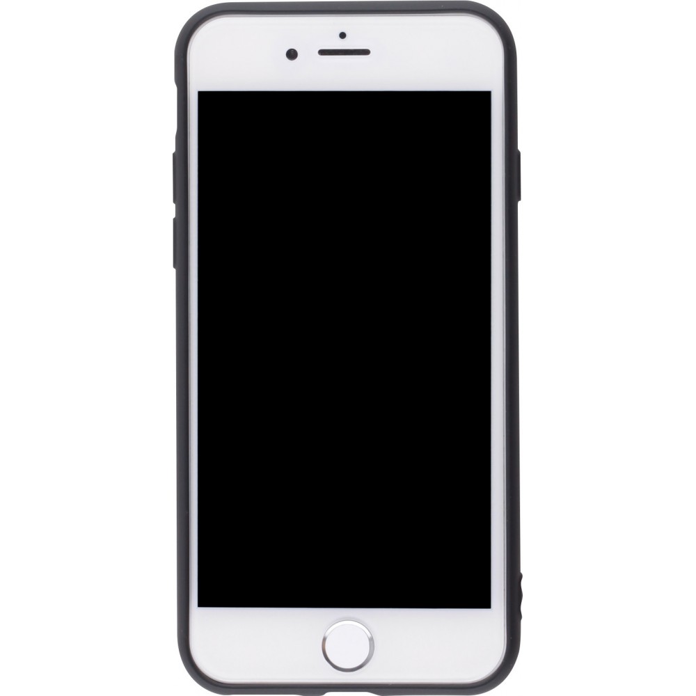 Hülle iPhone 6/6s - Soft Touch mit Ring - Schwarz