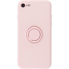 Coque iPhone 7 / 8 / SE (2020, 2022) - Soft Touch avec anneau - Rose