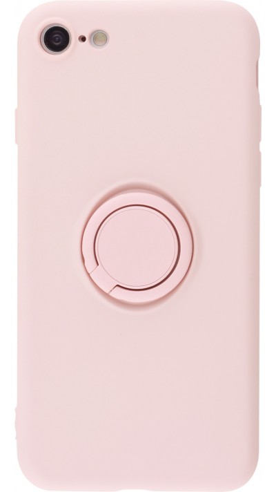 Coque iPhone 7 / 8 / SE (2020, 2022) - Soft Touch avec anneau - Rose