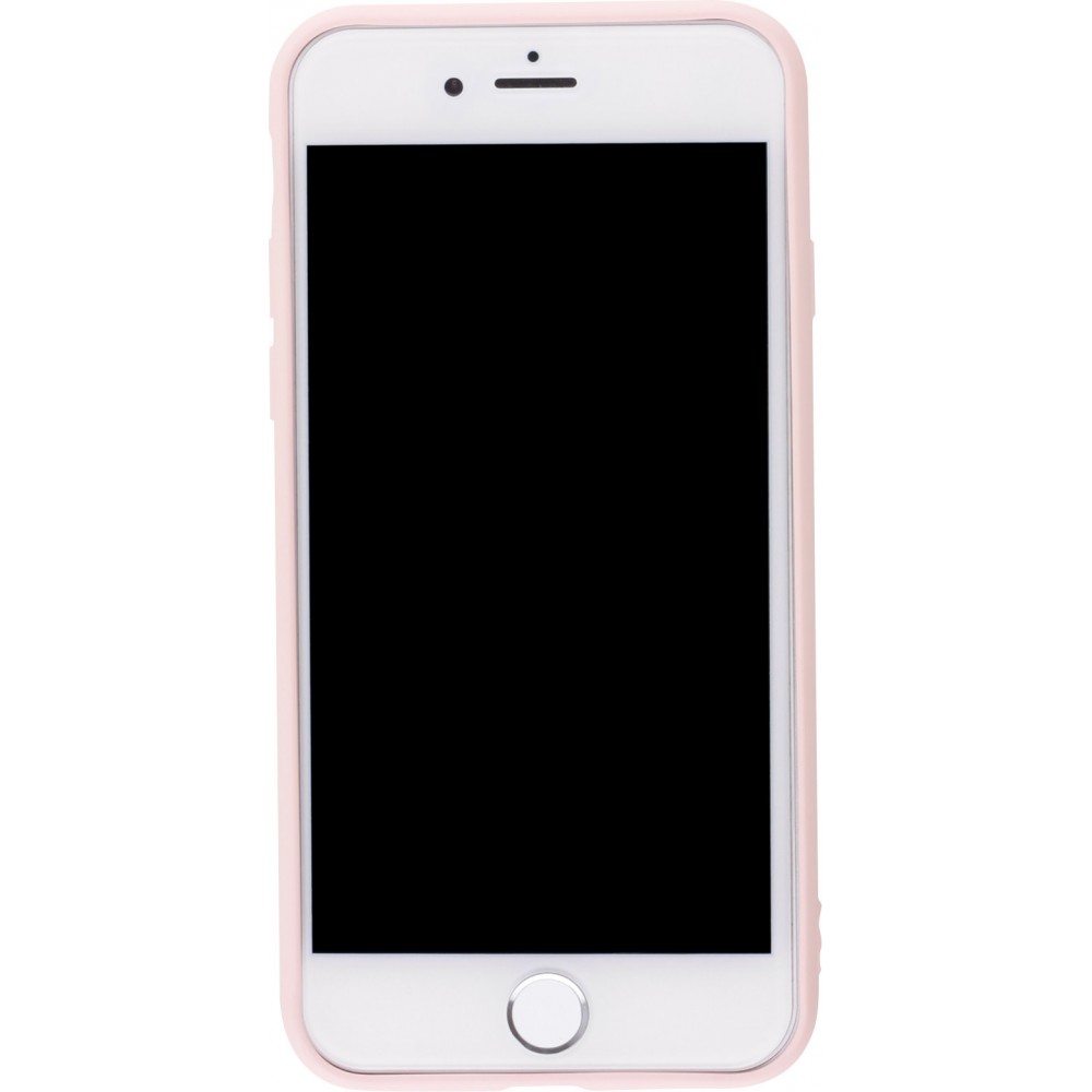 Coque iPhone 7 / 8 / SE (2020, 2022) - Soft Touch avec anneau - Rose