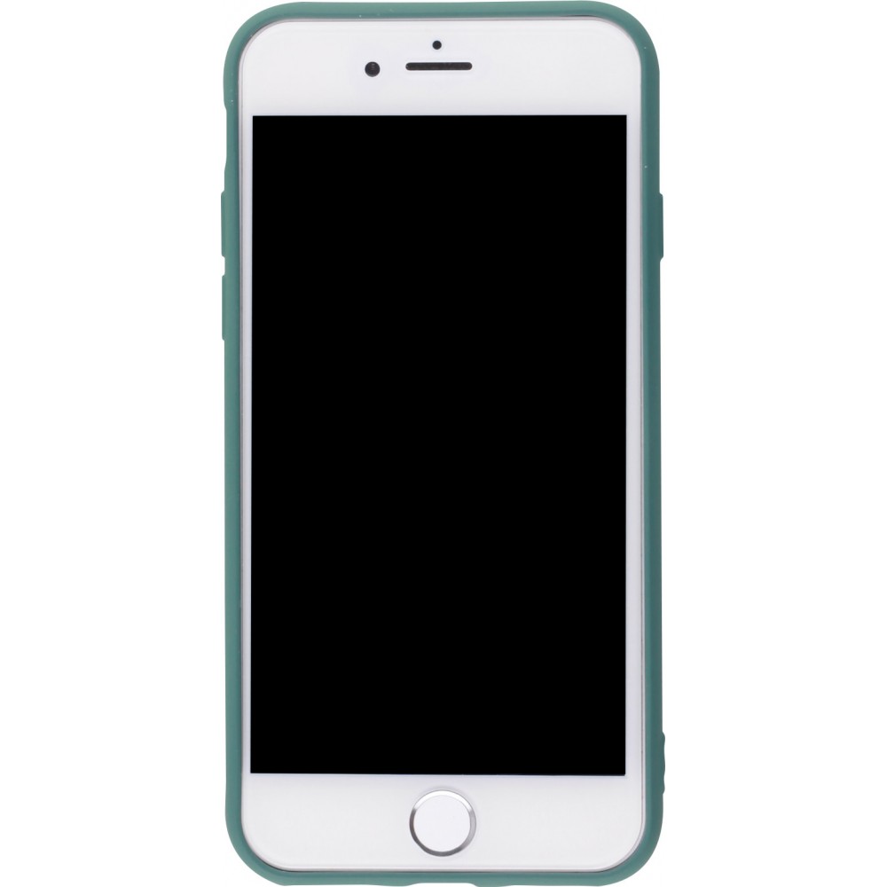Coque iPhone 7 / 8 / SE (2020, 2022) - Soft Touch avec anneau - Vert foncé