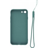 Coque iPhone 7 / 8 / SE (2020, 2022) - Soft Touch avec anneau - Vert foncé