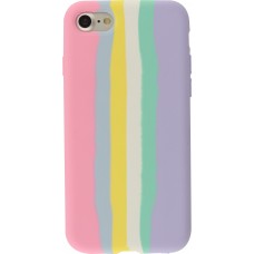 Coque iPhone 7 / 8 / SE (2020, 2022) - Soft Touch multicolors rose - Violet