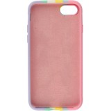 Coque iPhone 7 / 8 / SE (2020, 2022) - Soft Touch multicolors rose - Violet