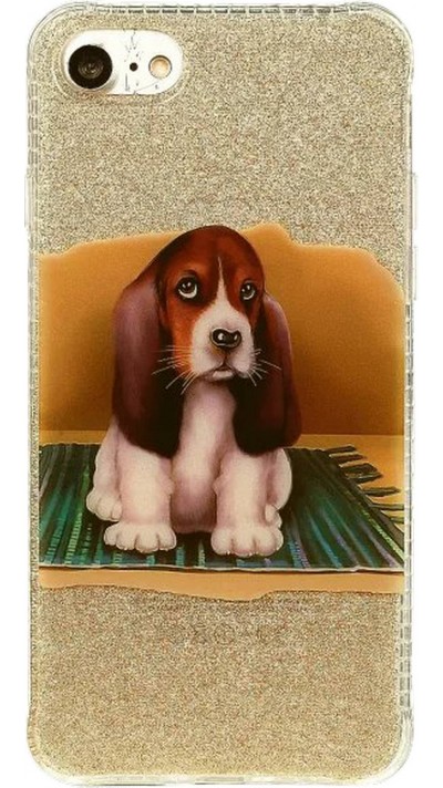 Coque iPhone 7 Plus / 8 Plus - Bling Beagle Dog