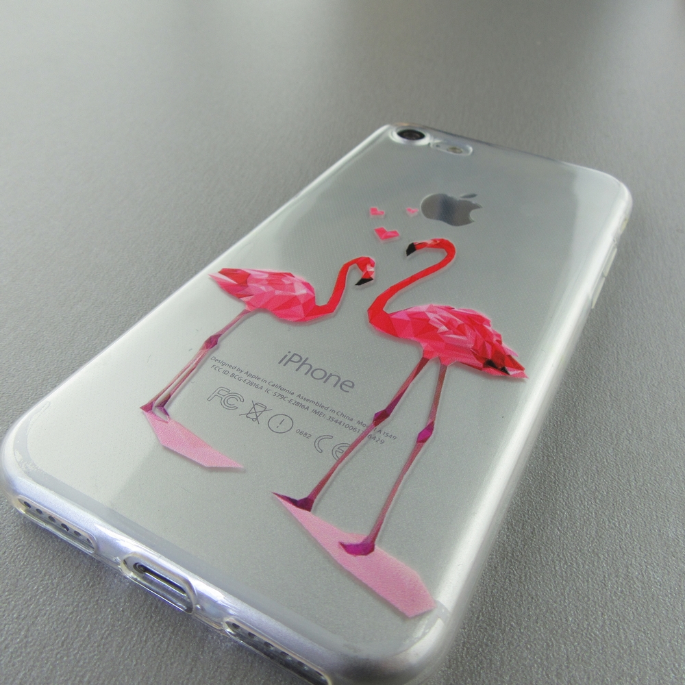 Coque iPhone 7 / 8 / SE (2020, 2022) - Clear Flamant love