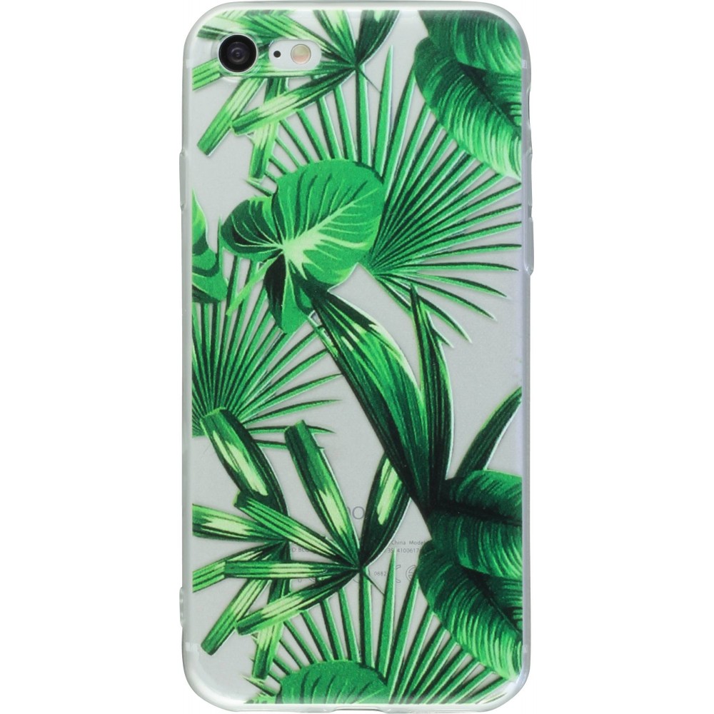 Hülle iPhone 7 Plus / 8 Plus - Clear Leaf Green