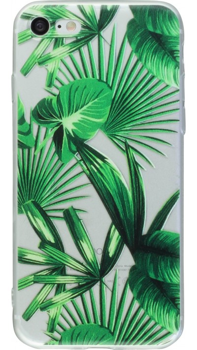 Hülle iPhone 7 Plus / 8 Plus - Clear Leaf Green