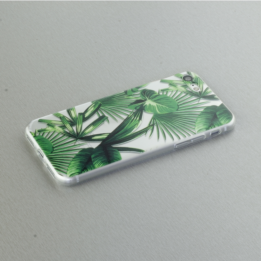 Hülle iPhone 7 Plus / 8 Plus - Clear Leaf Green