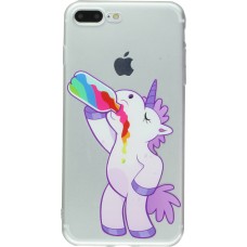 Coque iPhone 7 Plus / 8 Plus - Clear Licorne boisson