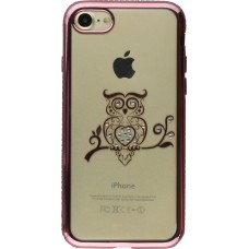 Coque iPhone 7 / 8 / SE (2020, 2022) - Clear diamond hall - Rose foncé