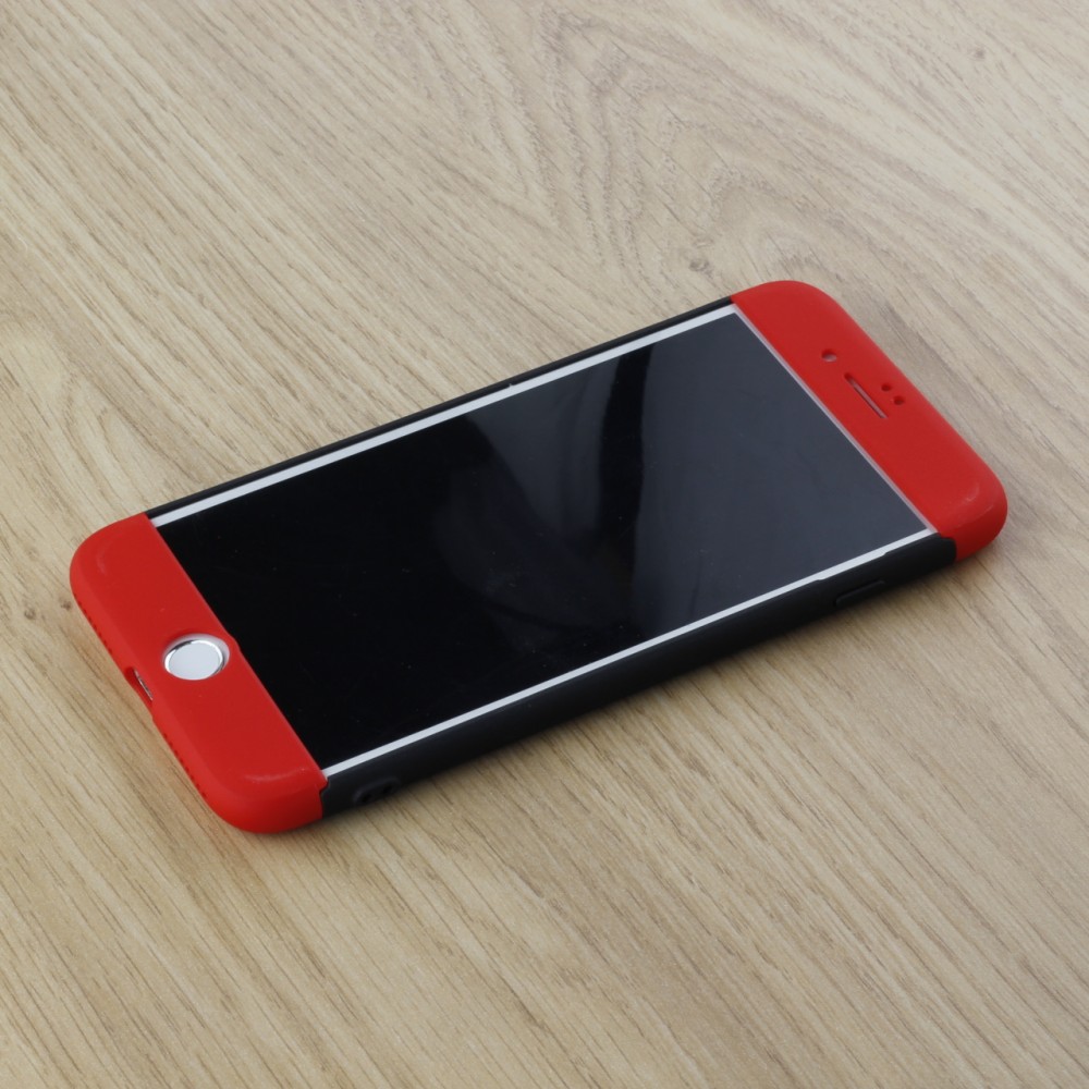 Hülle iPhone 5/5s / SE (2016) - 360° Full Body schwarz - Rot