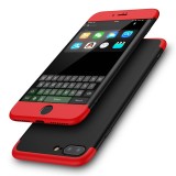 Coque iPhone 7 Plus / 8 Plus - 360° Full Body noir - Rouge