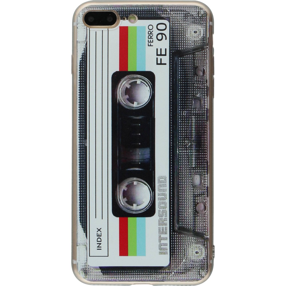 Hülle iPhone 7 Plus / 8 Plus - Gummi vintage Kassette Intersound